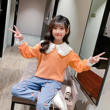 4-13Years Girl Casual Clothing Suits 2020 Teenager Girls Autumn Outfits Solid Tops Strawberry Print Jeans Pants Outfits
4-13Years Girl Casual Clothing Suits 2020 Teenager Girls Autumn Outfits Solid Tops Strawberry Print Jeans Pants Outfits