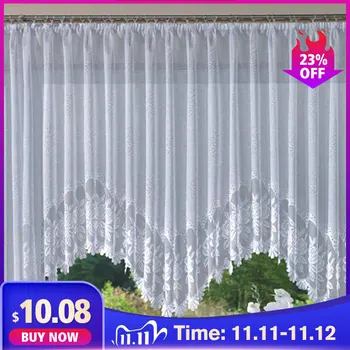 4 Sizes Romantic Style European Knitted Jacquard Arch Curtain Half Shading White Lace Curtain
4 Sizes Romantic Style European Knitted Jacquard Arch Curtain Half Shading White Lace Curtain
