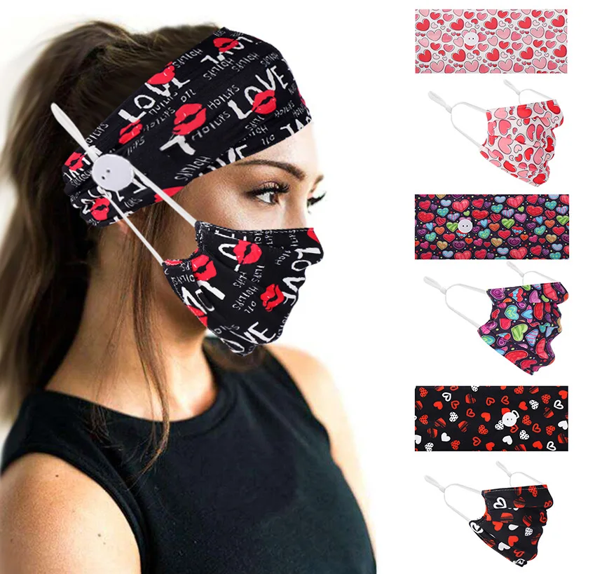 2 Pcs/Set Valentine's Design Button Head Band Mask Turban Hair Accessories Soft Yoga Sports Elastic Hair Band Headbands Mask
2 Pcs/Set Valentine's Design Button Head Band Mask Turban Hair Accessories Soft Yoga Sports Elastic Hair Band Headbands Mask