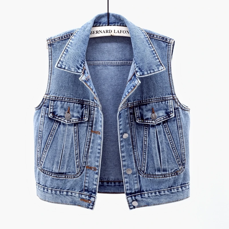 Streetwear Fashion White Blue Denim Vest Women Waistcoat Korean Loose Short Sleeveless Jacket Coat Big Pocket Jeans Vest Female
Streetwear Fashion White Blue Denim Vest Women Waistcoat Korean Loose Short Sleeveless Jacket Coat Big Pocket Jeans Vest Female