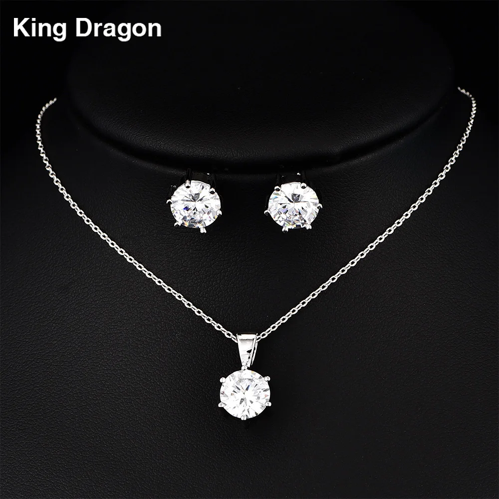 Gorgeous Single Round Cubic Zirconia Necklace Earrings Sets White Gold Color For Women Party Jewelry Adjustable Chain CZS-8021
Gorgeous Single Round Cubic Zirconia Necklace Earrings Sets White Gold Color For Women Party Jewelry Adjustable Chain CZS-8021
