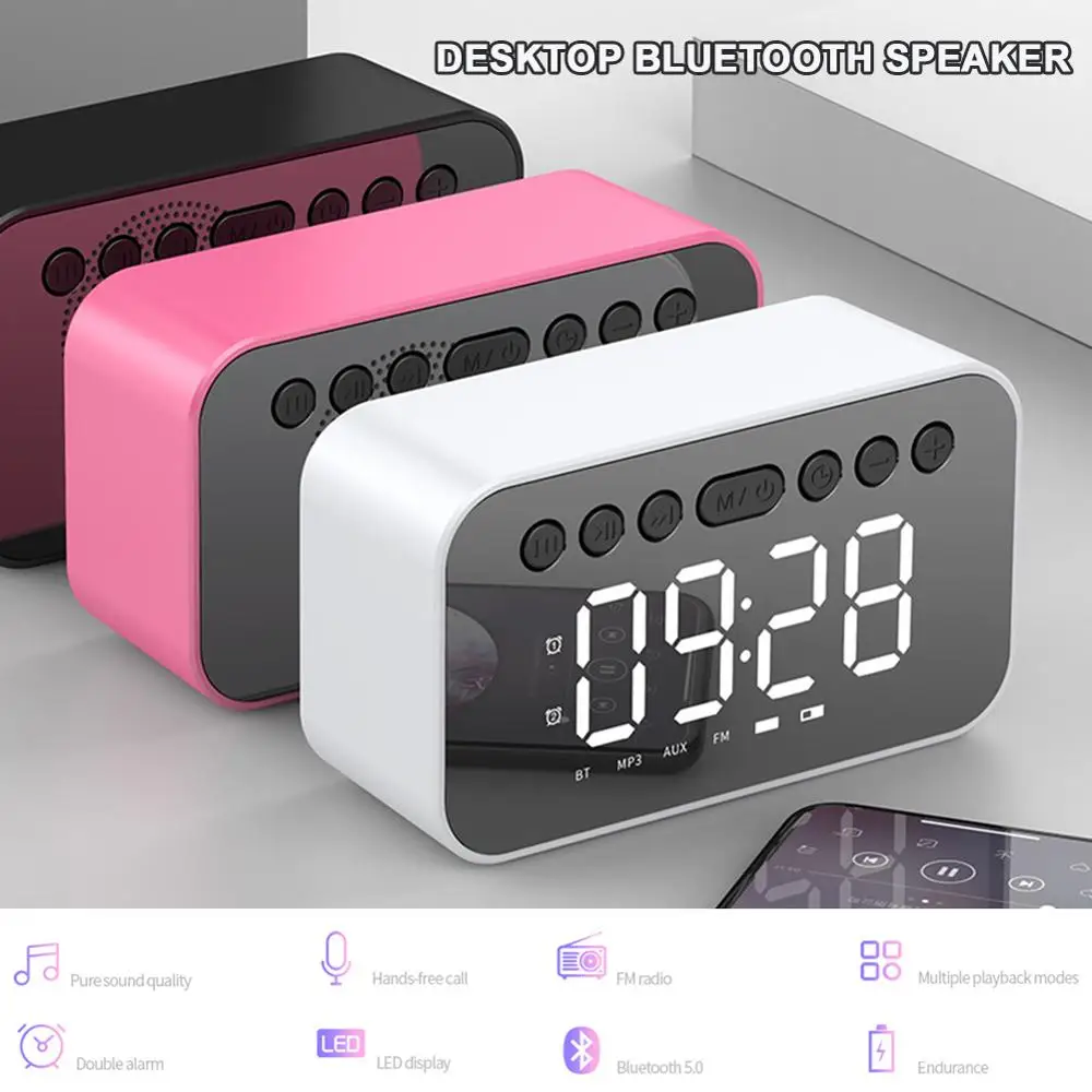 Digital LED Alarm Clock FM Radio Mirror Display Table Clock Wireless Bluetooth Multi-function Speaker Music Player Desk Watch
Digital LED Alarm Clock FM Radio Mirror Display Table Clock Wireless Bluetooth Multi-function Speaker Music Player Desk Watch