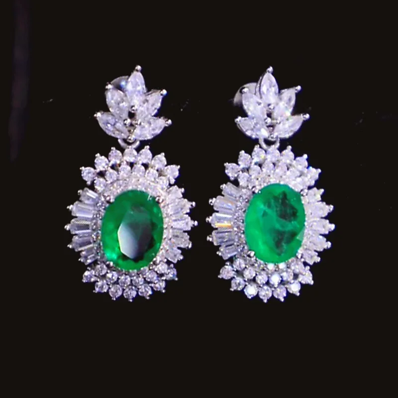ZOCA Luxury Flower Emerald Green Earrings Gemstone Design Jewelry Women Gift Party Wedding 925 Sterling Silver Trendy Style
ZOCA Luxury Flower Emerald Green Earrings Gemstone Design Jewelry Women Gift Party Wedding 925 Sterling Silver Trendy Style