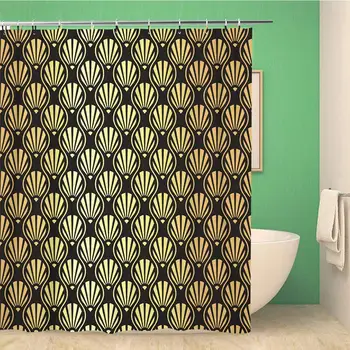 Bathroom Shower Curtain Abstract Golden Pattern Beautiful Black Composition Craft Fan Feather Polyester Fabric 60x72 inches
Bathroom Shower Curtain Abstract Golden Pattern Beautiful Black Composition Craft Fan Feather Polyester Fabric 60x72 inches