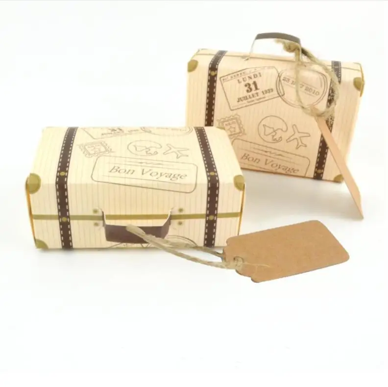 10pcs/lot DIY Cute Mini Suitcase Candy Box Chocolate Packaging Carton Wedding Gift Box Event Party Supplies with Rope&Card
10pcs/lot DIY Cute Mini Suitcase Candy Box Chocolate Packaging Carton Wedding Gift Box Event Party Supplies with Rope&Card