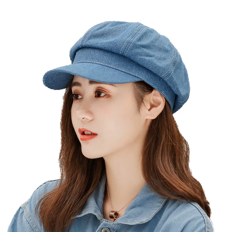 Sparsil Women Student Denim Beret Student Solid Color Artist Painter Jazz Octagonal Hat Female Military Retro Fashion Cap Ladies
Sparsil Women Student Denim Beret Student Solid Color Artist Painter Jazz Octagonal Hat Female Military Retro Fashion Cap Ladies