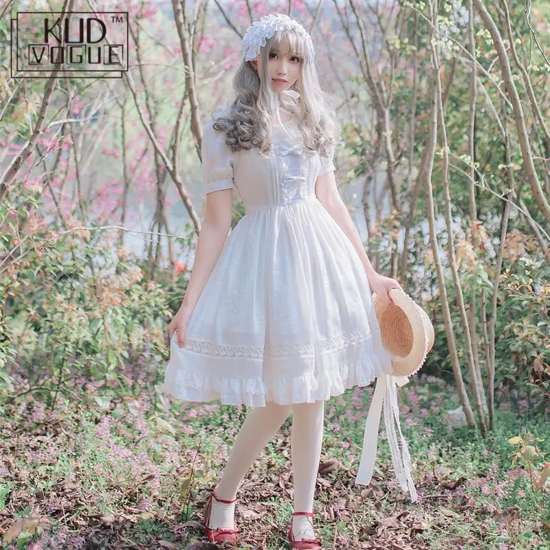 Lolita Dress Girls Summer Gothic White Black Chiffon Short Sleeve Lace Princess Dress Birthday Gift For Women/girl Plus Size Xl 
Lolita Dress Girls Summer Gothic White Black Chiffon Short Sleeve Lace Princess Dress Birthday Gift For Women/girl Plus Size Xl