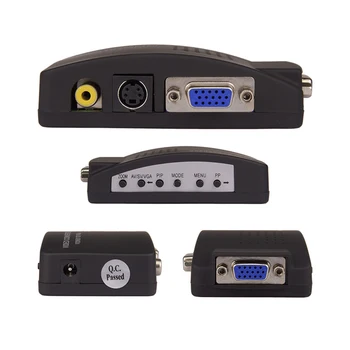 Composite AV to VGA Adapter Box S-Video Signal Converter for PC Laptop HDTV
Composite AV to VGA Adapter Box S-Video Signal Converter for PC Laptop HDTV