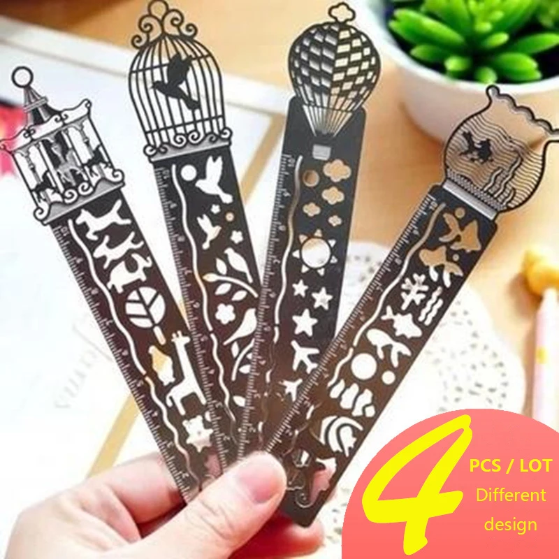 4 PCS/LOT Metal rulers multi-function Journaling stencils Bookmarks Creative stationary Diary&journal supplies
4 PCS/LOT Metal rulers multi-function Journaling stencils Bookmarks Creative stationary Diary&journal supplies
