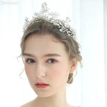 NPASON Fashion Wedding Tiara Crown Silver Color Leaf Bridal Headpiece Handmade Women Party Prom Hair Accessories 
NPASON Fashion Wedding Tiara Crown Silver Color Leaf Bridal Headpiece Handmade Women Party Prom Hair Accessories
