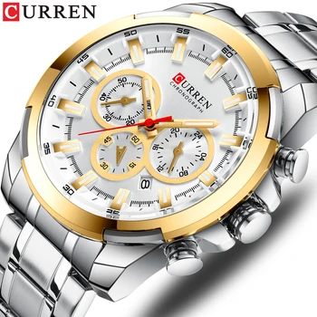 CURREN New Stainless Steel Men's Watch 2019 Fashion Chronograph Watches Casual Sports Wristwatch Mens Clock Reloj multifuncion
CURREN New Stainless Steel Men's Watch 2019 Fashion Chronograph Watches Casual Sports Wristwatch Mens Clock Reloj multifuncion