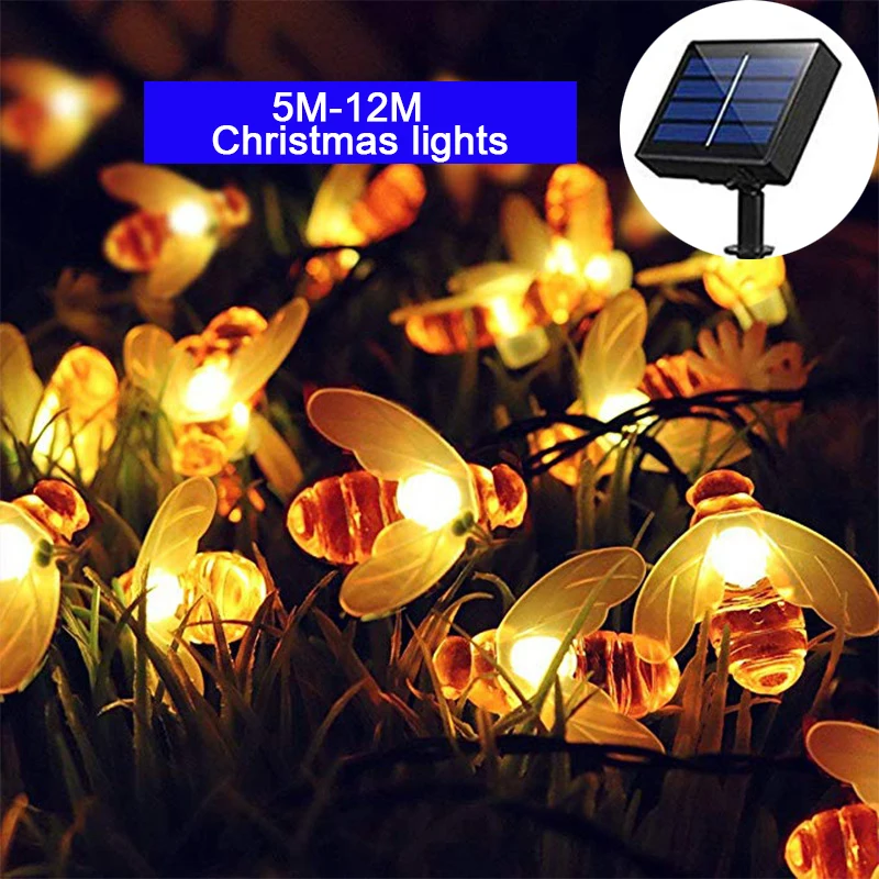 Bee String Lights 20/100Led Outdoor Solar Power LEDs Strings Waterproof Garden Patio Fence Gazebo Summer Night Light Decorations
Bee String Lights 20/100Led Outdoor Solar Power LEDs Strings Waterproof Garden Patio Fence Gazebo Summer Night Light Decorations
