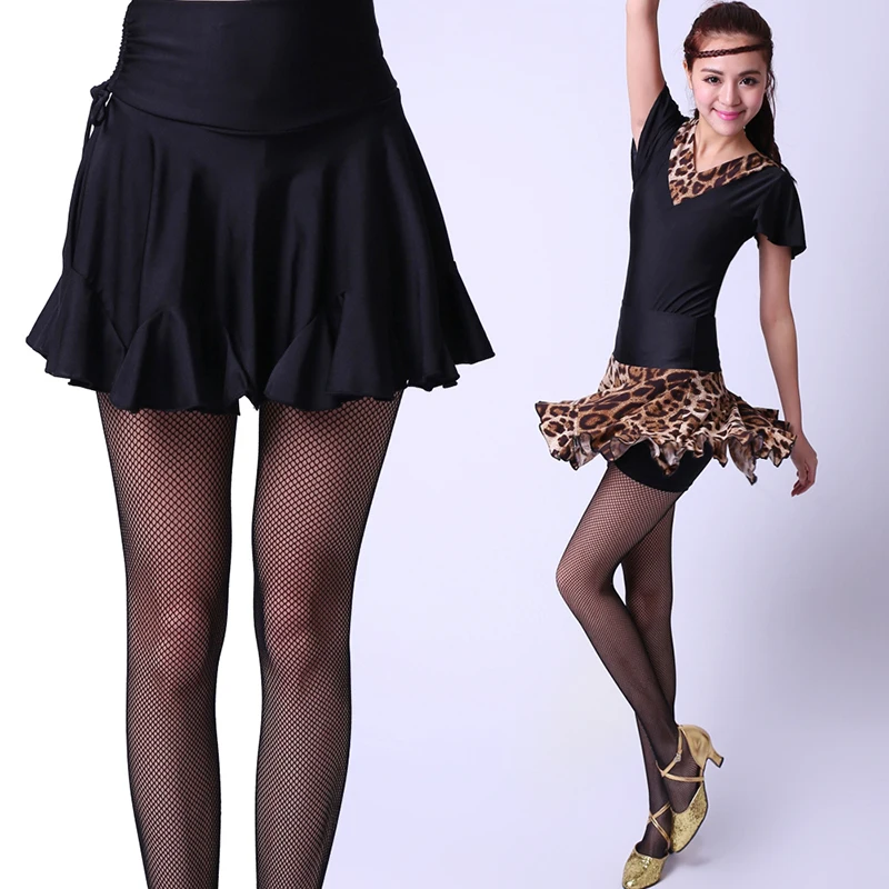 Женская юбка для латиноамериканских танцев сексуальная леопардовая женская