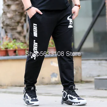 

012 Awesome Chongtian Fat Male Leisure Sports Pants Loose Plus Fat Plus Size Youth Large Size Fat Pants Tide