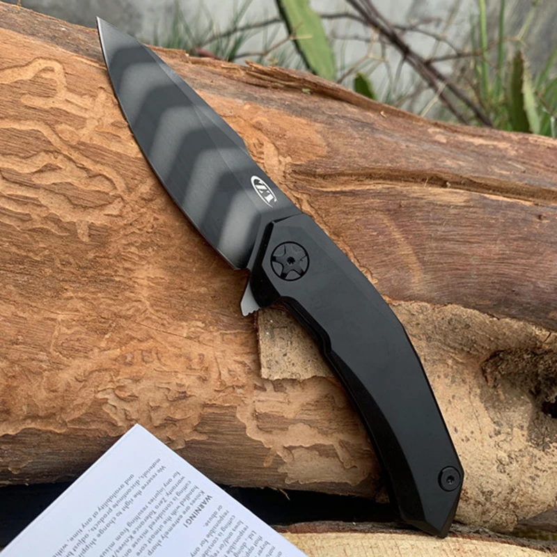ZT 0095 Quick opening bearing folding knife S90V tiger pattern blade titanium alloy handle EDC Self-defense tool
ZT 0095 Quick opening bearing folding knife S90V tiger pattern blade titanium alloy handle EDC Self-defense tool