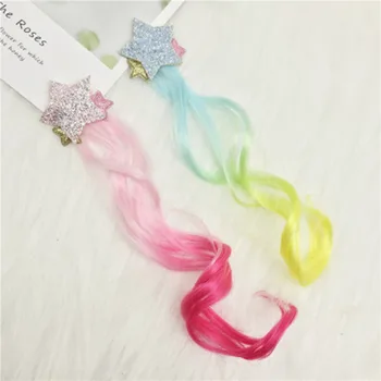 New Girls Lovely Gradient Colorful Pentagram Hair Wigs Hairpins Princess Hair Ornament Headband Hair Clips Barrettes Kids
New Girls Lovely Gradient Colorful Pentagram Hair Wigs Hairpins Princess Hair Ornament Headband Hair Clips Barrettes Kids