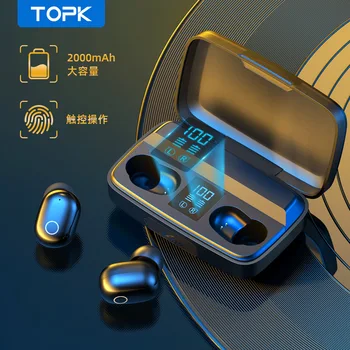 TOPK T10 Bluetooth Mobile Power Multi-functional Earphones Touch Screen 5.0 Stereo Sport Wireless Headphone headset
TOPK T10 Bluetooth Mobile Power Multi-functional Earphones Touch Screen 5.0 Stereo Sport Wireless Headphone headset