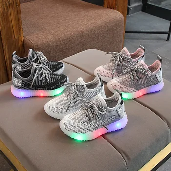 2020 Children Kids Baby Girls Boys Letter Mesh Led Luminous Sport Run Sneakers Shoes Fashionable For Kids shoes Breathable Shoe
2020 Children Kids Baby Girls Boys Letter Mesh Led Luminous Sport Run Sneakers Shoes Fashionable For Kids shoes Breathable Shoe