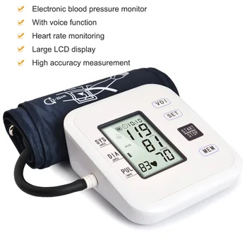 Blood Pressure Monitor Upper Arm Style Tonometer Large LCD Display Digital Intelligent Blood Pressure Meter Measurement Tool
Blood Pressure Monitor Upper Arm Style Tonometer Large LCD Display Digital Intelligent Blood Pressure Meter Measurement Tool