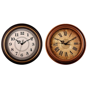 12-Inch Silent Non-Ticking Round Wall Clocks,Roman Numeral Clock(Brown) & 12-Inch Silent Non-Ticking Round Wall Clocks
12-Inch Silent Non-Ticking Round Wall Clocks,Roman Numeral Clock(Brown) & 12-Inch Silent Non-Ticking Round Wall Clocks