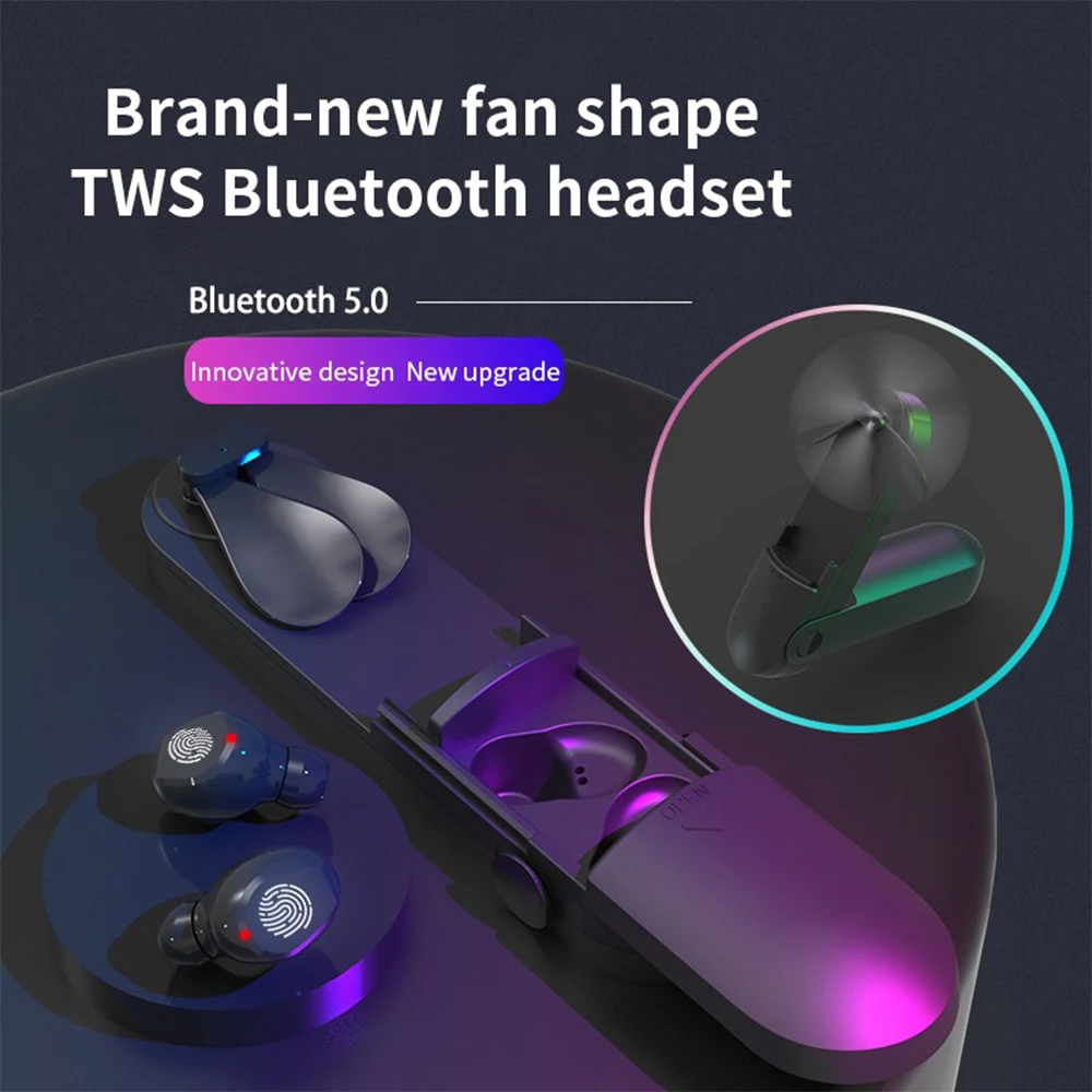 F7 TWS Bluetooth 5.0 Earphone With Fan Design LED Power Display Wireless Headphone Noise Reduction Stereo Earphones For Xiaomi
F7 TWS Bluetooth 5.0 Earphone With Fan Design LED Power Display Wireless Headphone Noise Reduction Stereo Earphones For Xiaomi