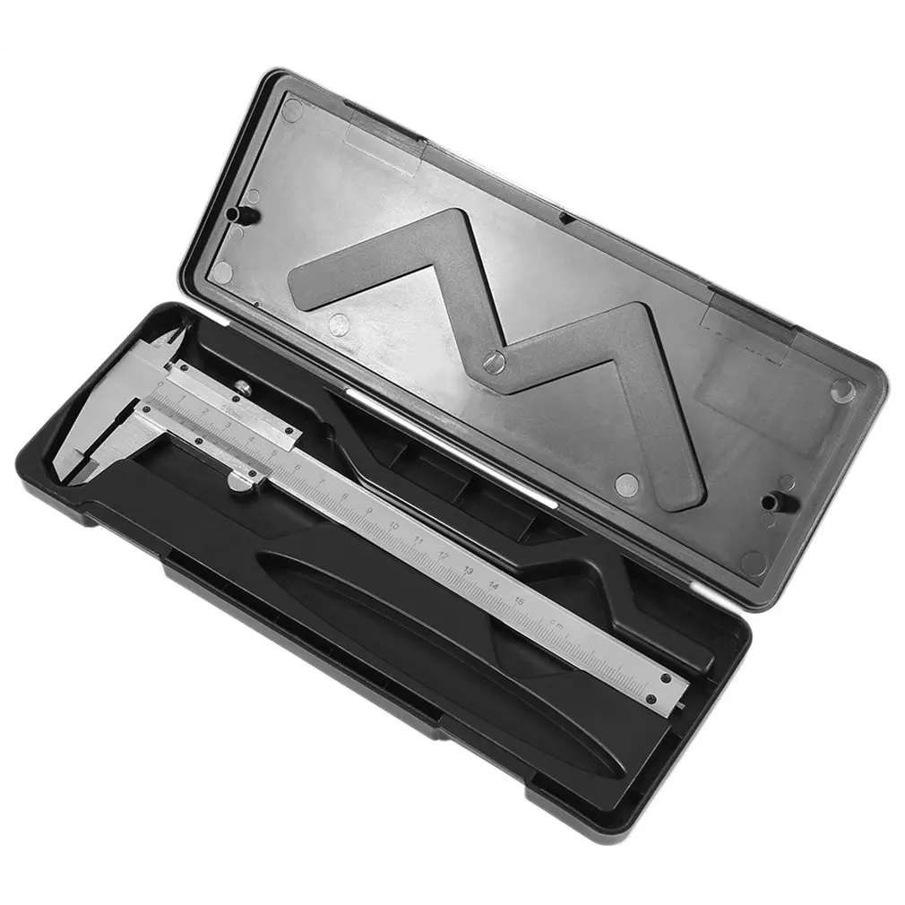Practical Vernier Caliper 6" 0-150mm/0.02mm Metal Carbon Steel Calipers Gauge Micrometer Measuring Tools
Practical Vernier Caliper 6" 0-150mm/0.02mm Metal Carbon Steel Calipers Gauge Micrometer Measuring Tools