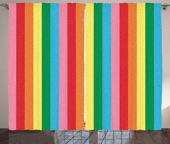 Abstract Curtains Rainbow Colored Shades Straight Band Stripes in Vibrant Tones Design Living Room Bedroom Window Curtain
Abstract Curtains Rainbow Colored Shades Straight Band Stripes in Vibrant Tones Design Living Room Bedroom Window Curtain