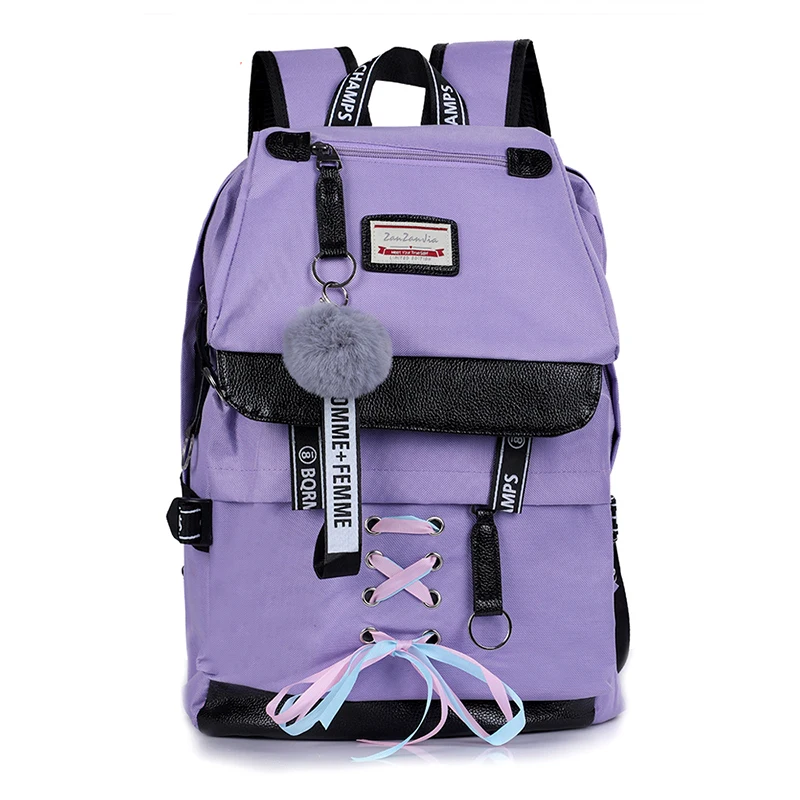 New Middle School Backpack With USB Charging Port School Bags For Girl Travel Bag Bookbag Plusch Ball Big Girl Schoolbag 
New Middle School Backpack With USB Charging Port School Bags For Girl Travel Bag Bookbag Plusch Ball Big Girl Schoolbag