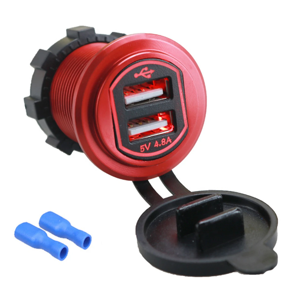 4.8A Dual USB Port Car Charger With Cigarette Lighter Socket Power Adapter With LED Light Chargers For 12V-24V Cars ATV SUV
4.8A Dual USB Port Car Charger With Cigarette Lighter Socket Power Adapter With LED Light Chargers For 12V-24V Cars ATV SUV