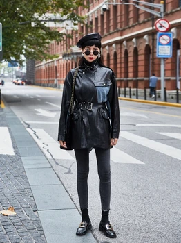 DBYCOOL Leather Jacket Women 2019 New Pu Leather Motorcycle Jacket With Belt Patch Denim Windbreaker Coat Parka Female 54654 
DBYCOOL Leather Jacket Women 2019 New Pu Leather Motorcycle Jacket With Belt Patch Denim Windbreaker Coat Parka Female 54654