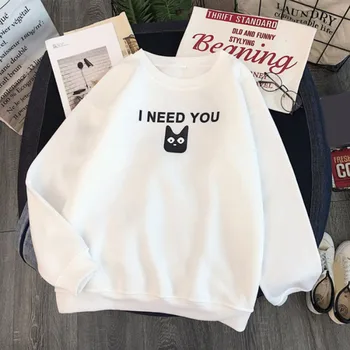 Autumn New Round Neck Thick Sweatshirts Long-sleeved Cat Eye Letter Pattern Cothes Women/Couples
Autumn New Round Neck Thick Sweatshirts Long-sleeved Cat Eye Letter Pattern Cothes Women/Couples