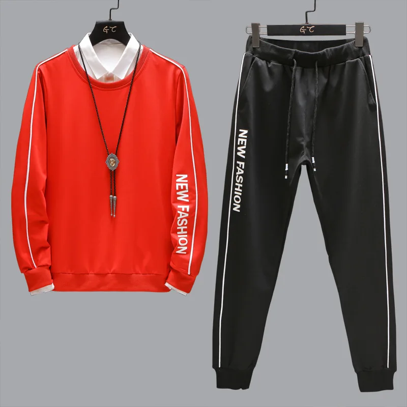 Autumn Men's New Style Crew Neck Hoodie Suit Korean-style Youth Men Trend of Fashion Leisure Sports Suit Students
Autumn Men's New Style Crew Neck Hoodie Suit Korean-style Youth Men Trend of Fashion Leisure Sports Suit Students