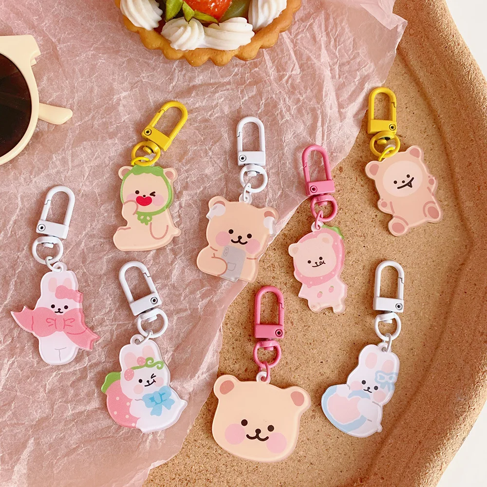 Cartoon Love Rabbit Bear Key Buckle Student Schoolbag AirPods Creative Decorative Cute Accessories Pendant Kawaii Key Management
Cartoon Love Rabbit Bear Key Buckle Student Schoolbag AirPods Creative Decorative Cute Accessories Pendant Kawaii Key Management