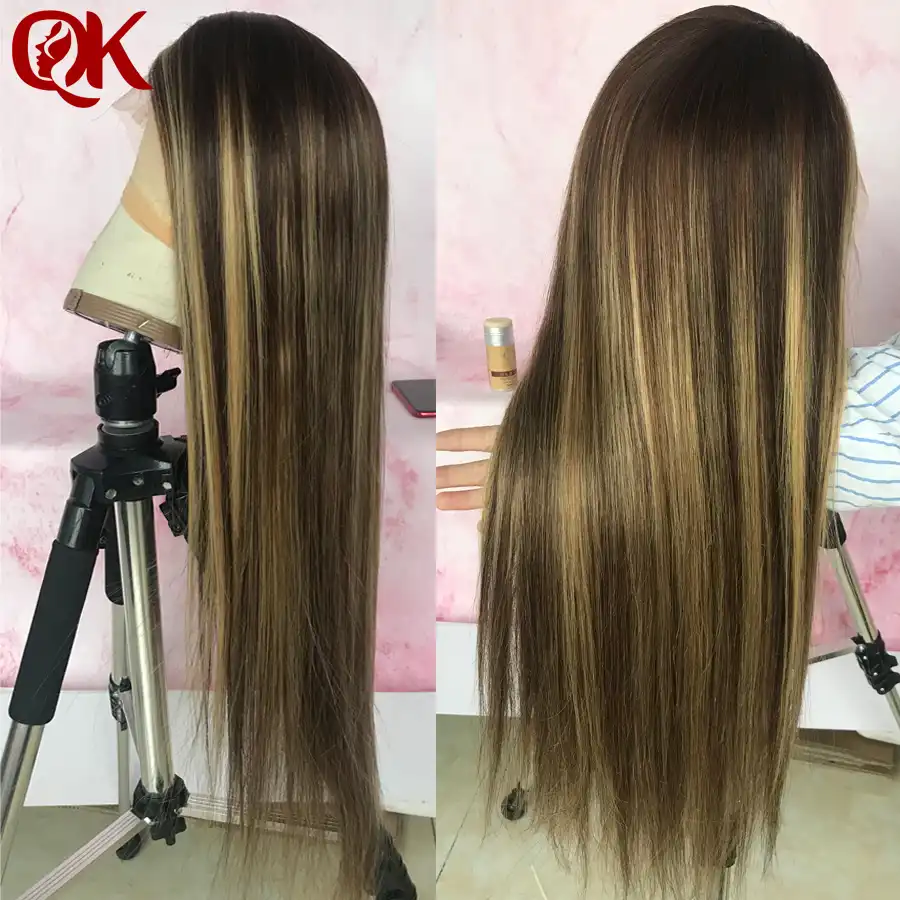 Queenking Hair Front Lace Wig 180 Density Cami Color Balayage Ombre Wigs T4 4 24 Brazilian Remy Hair Free Shipping Overnight Human Hair Lace Wigs Aliexpress