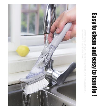 Kitchen cleaning tools 2 in 1 long handle cleaning brush with removable brush sponge sponge dispenser dishwashing brush set
Kitchen cleaning tools 2 in 1 long handle cleaning brush with removable brush sponge sponge dispenser dishwashing brush set