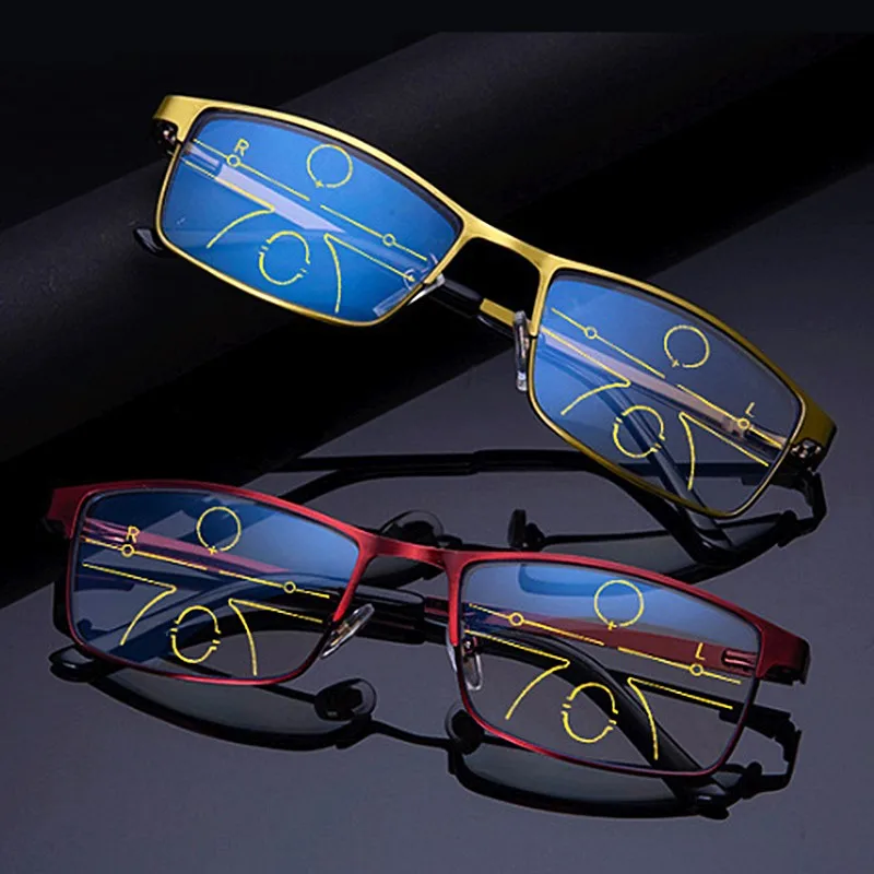 High Quality Progressive Reading Glasses Multifocal Bifocal Men Women Anti Blue Light Magnifying Presbyopic Glasses Red Gold
High Quality Progressive Reading Glasses Multifocal Bifocal Men Women Anti Blue Light Magnifying Presbyopic Glasses Red Gold
