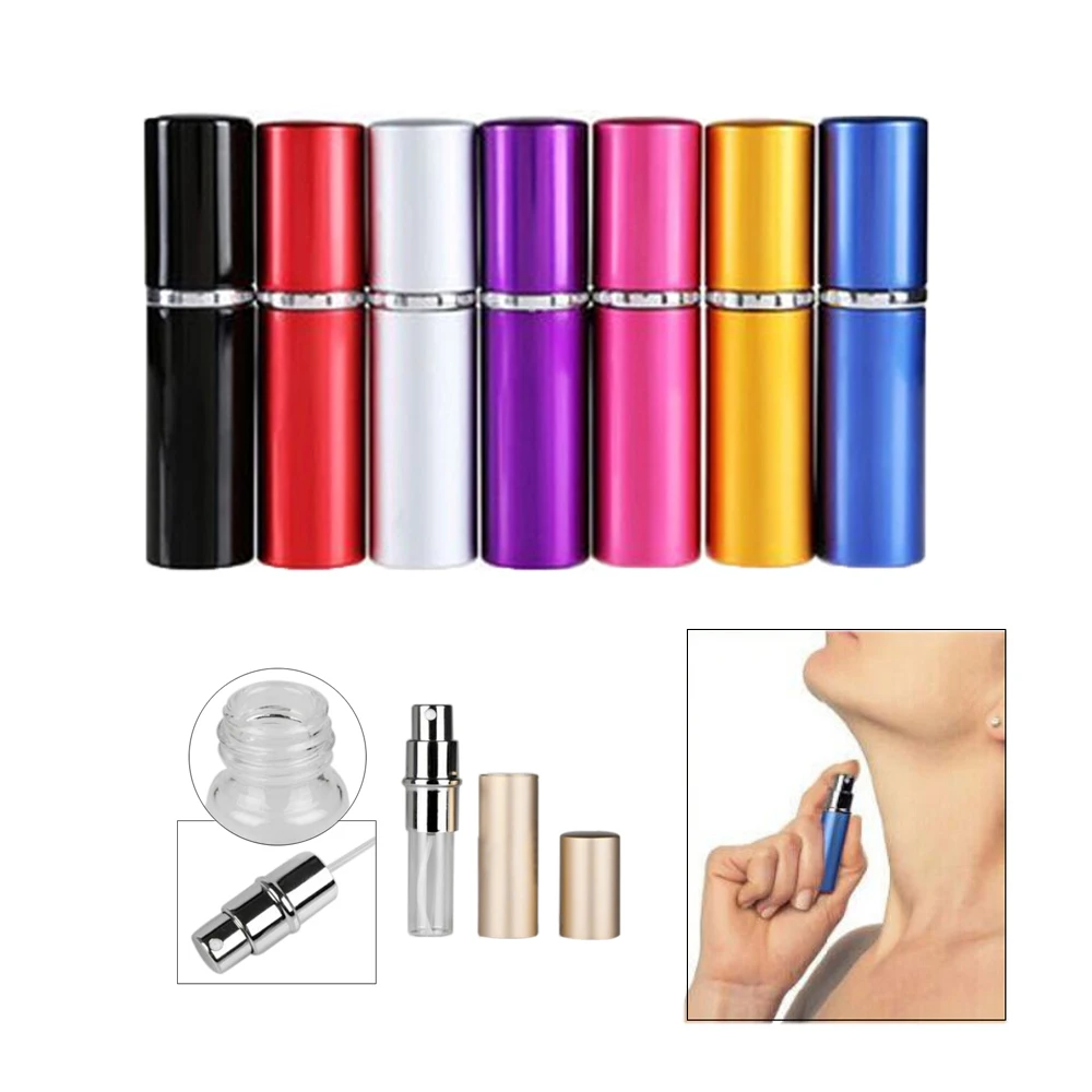 Фото 10ML Mini Portable for Travel Aluminum Refillable Perfume Bottle with Spray&ampEmpty Cosmetic Containers Atomizer Hot Sale | Красота и