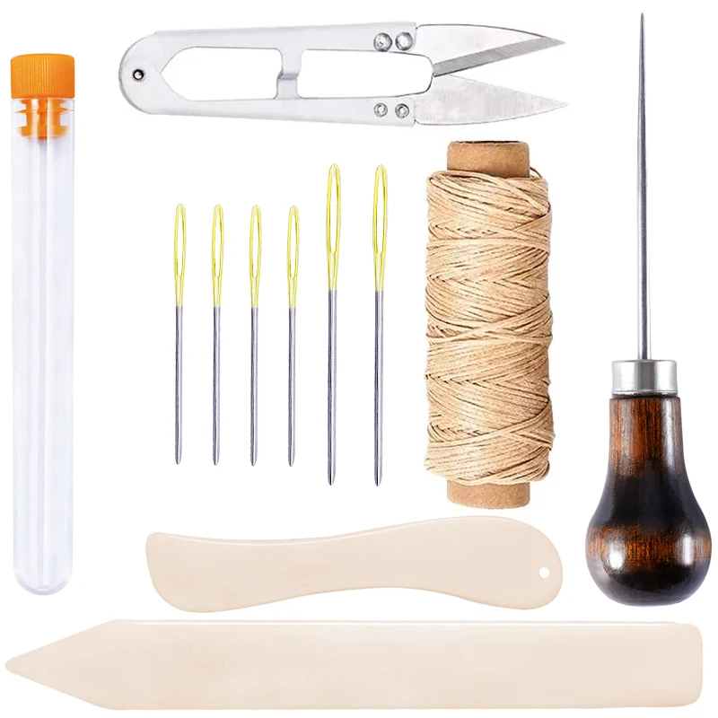 IMZAY 12PCS Leather Sewing Tools Kit With Sewing Awl Tool Waxed Thread Sewing Needles Scissors For Leathercraft Bookbinding
IMZAY 12PCS Leather Sewing Tools Kit With Sewing Awl Tool Waxed Thread Sewing Needles Scissors For Leathercraft Bookbinding