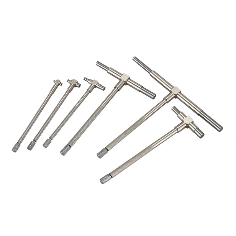 6Pcs Set Telescopic Gauge Set minimeter Measurement Bore Engineers Kit 8-150mm Silver
6Pcs Set Telescopic Gauge Set minimeter Measurement Bore Engineers Kit 8-150mm Silver