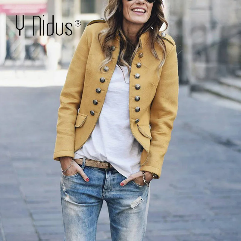 Slim Blazers Women Autumn Suit Jacket 2019 Female Work Office Ladies Suit Yellow Button Business Notched Blazer Short OL Coat
Slim Blazers Women Autumn Suit Jacket 2019 Female Work Office Ladies Suit Yellow Button Business Notched Blazer Short OL Coat