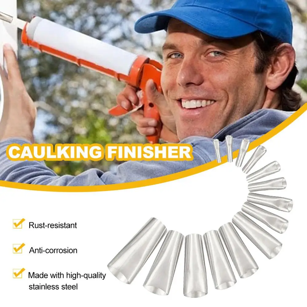 14PCS Perfect Caulking Finisher Silicone Sealant Nozzle Glue Remover Scraper stainless Steel Caulking Nozzle applicator Tool
14PCS Perfect Caulking Finisher Silicone Sealant Nozzle Glue Remover Scraper stainless Steel Caulking Nozzle applicator Tool