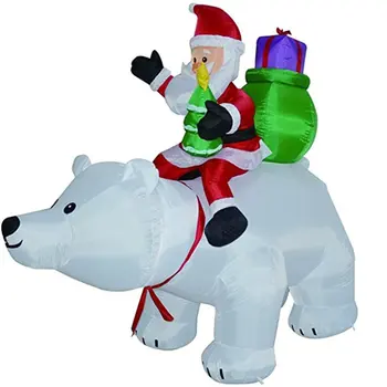 Christmas Self-inflatable Santa Claus model Riding a Large bear LED lighting indoor and outdoor decoration
Christmas Self-inflatable Santa Claus model Riding a Large bear LED lighting indoor and outdoor decoration