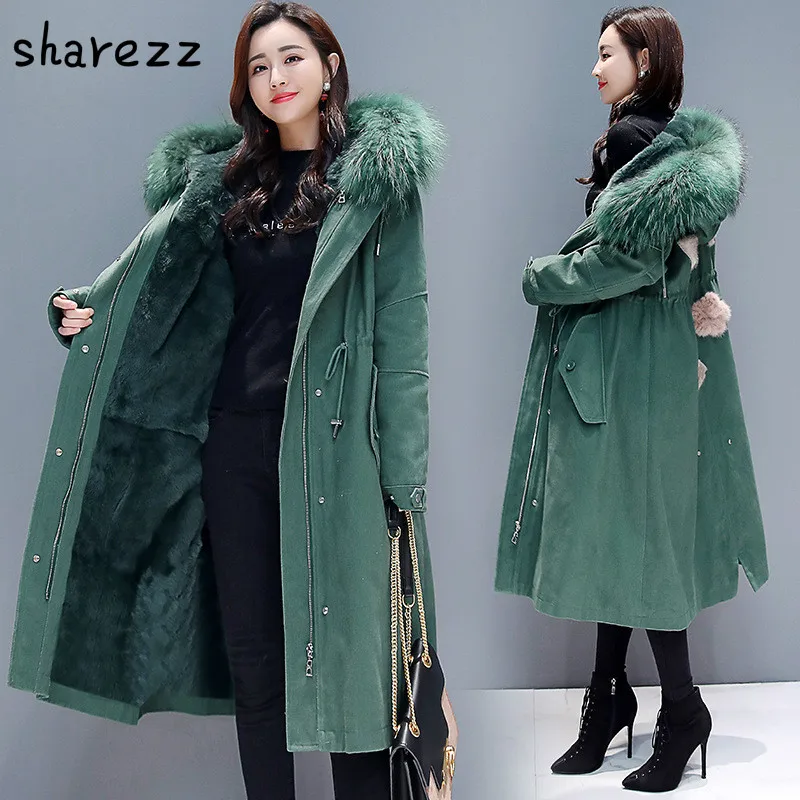 Women Winter Warm Print Coat Stand Neck Thick Warm Slim Long Jacket Overcoat