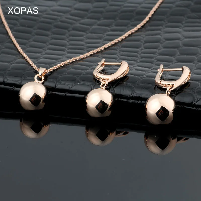 XOPAS New Spherical Long Earrings Women Unique Fine Wedding Simple Fashion Jewelry Set 585 Rose Gold Dangle Earrings Set
XOPAS New Spherical Long Earrings Women Unique Fine Wedding Simple Fashion Jewelry Set 585 Rose Gold Dangle Earrings Set