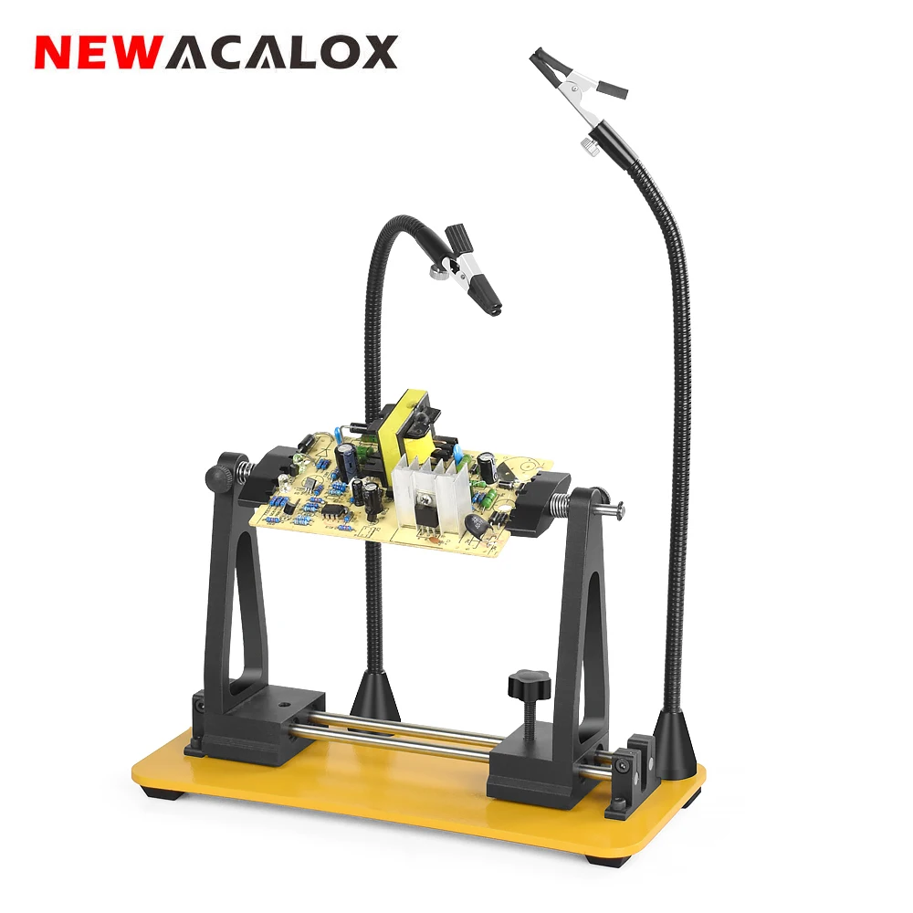 NEWACALOX Adjustable Soldering PCB Holder Tool 2PC Magnetic Flexible Arms Welding Third Hand Helping Hand Tool PCB Clip
NEWACALOX Adjustable Soldering PCB Holder Tool 2PC Magnetic Flexible Arms Welding Third Hand Helping Hand Tool PCB Clip