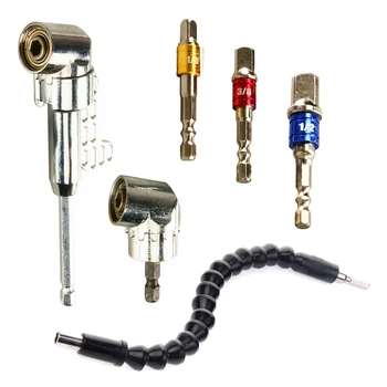 105 Degree Right Drill Angle+3x Extension Power Screwdriver+295mm Flexible Shaft For Drills Drive Chucks And Wrenches
105 Degree Right Drill Angle+3x Extension Power Screwdriver+295mm Flexible Shaft For Drills Drive Chucks And Wrenches