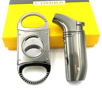Cohiba Metal Double Torch Jet Flame Multifunctiona Cigar Cigarette Lighter Cutter Set W/Punch Tobacco Tamper Pipe Smoking Tool
Cohiba Metal Double Torch Jet Flame Multifunctiona Cigar Cigarette Lighter Cutter Set W/Punch Tobacco Tamper Pipe Smoking Tool