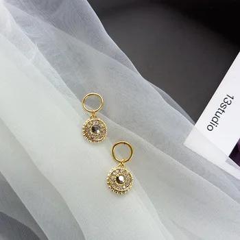 Hot Selling New Fashion Earring Frech Jewelry S925 needle Delicate Crystals Round Drop Earrings For Women Gifts Party Wedding
Hot Selling New Fashion Earring Frech Jewelry S925 needle Delicate Crystals Round Drop Earrings For Women Gifts Party Wedding