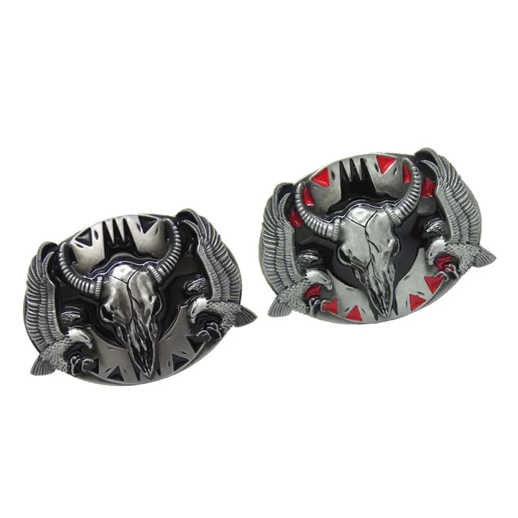 Mens' Belt Buckle Eagle 3D Cow Head Western Cowboy Pin Buckles Oval Jeans Buckle Jewelry Mens' Belt Buckle Eagle 3D Cow Head Western Cowboy Pin Buckles Oval Jeans Buckle Jewelry
