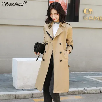 2020 New Spring Autumn Trench Coat Double Breasted Trench Coat Woman Trench Coat Long Women Windbreakers Trench Coat For Women
2020 New Spring Autumn Trench Coat Double Breasted Trench Coat Woman Trench Coat Long Women Windbreakers Trench Coat For Women